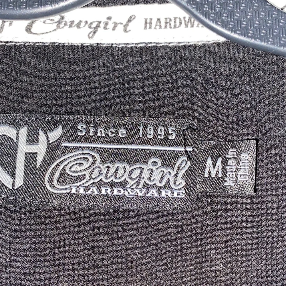 Black Embroidered Button Down Shirt - Picture 8 of 9